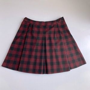 H&M pleated plaid skirt, sz 6